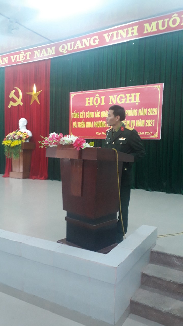 Đ/c Đào Ngọc Thành, Phó bí thư Đảng uye, Chính trị viên phát biểu chỉ đạo Hội nghị